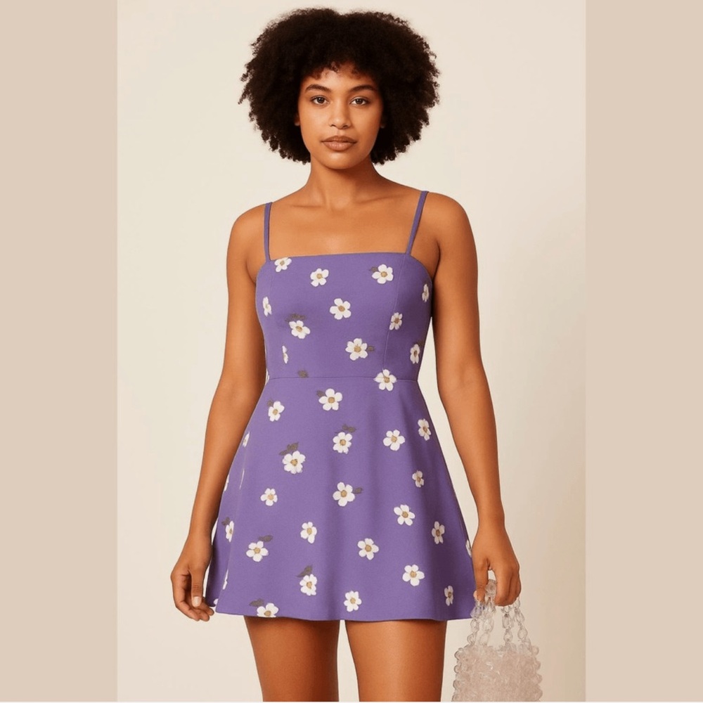 Reformation Kendall in Purple Cornelia | Lavender Floral Dress | Size 6